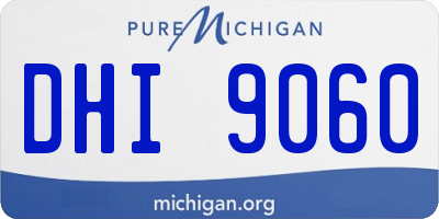 MI license plate DHI9060