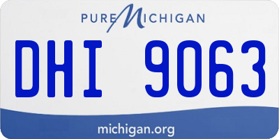 MI license plate DHI9063