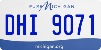 MI license plate DHI9071