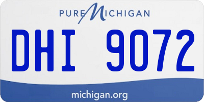 MI license plate DHI9072