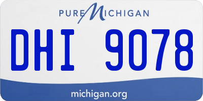 MI license plate DHI9078