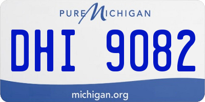 MI license plate DHI9082