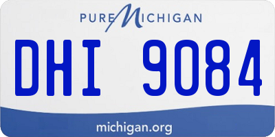 MI license plate DHI9084