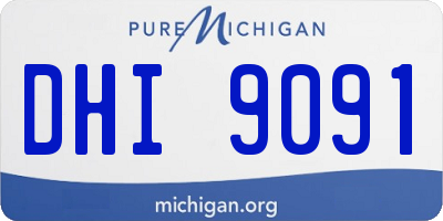 MI license plate DHI9091