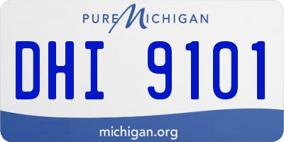 MI license plate DHI9101