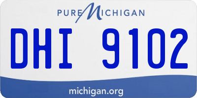 MI license plate DHI9102