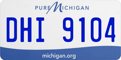 MI license plate DHI9104