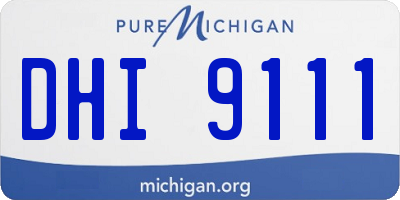 MI license plate DHI9111