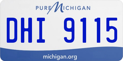MI license plate DHI9115