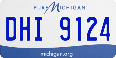 MI license plate DHI9124