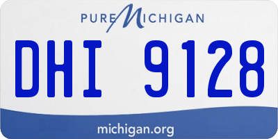 MI license plate DHI9128