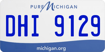 MI license plate DHI9129