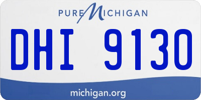 MI license plate DHI9130