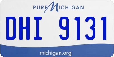 MI license plate DHI9131