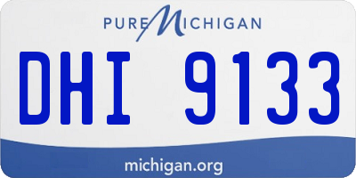 MI license plate DHI9133