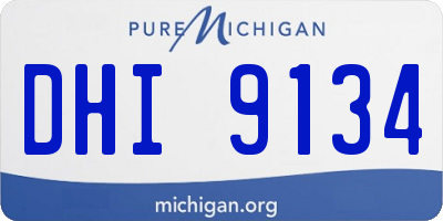 MI license plate DHI9134