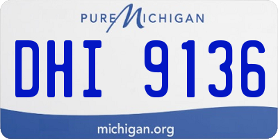 MI license plate DHI9136