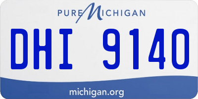 MI license plate DHI9140