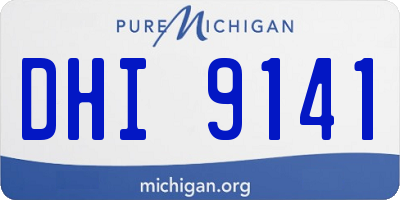 MI license plate DHI9141