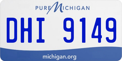 MI license plate DHI9149