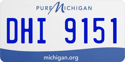 MI license plate DHI9151