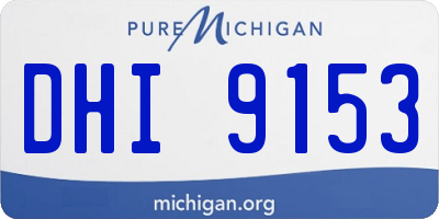 MI license plate DHI9153