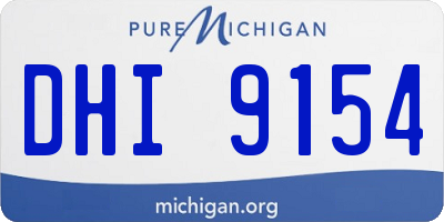MI license plate DHI9154