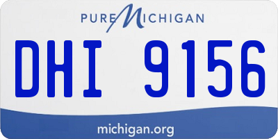 MI license plate DHI9156