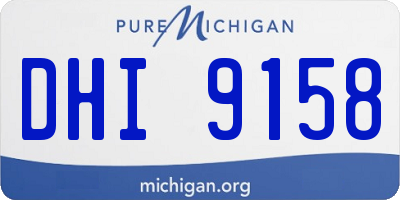 MI license plate DHI9158