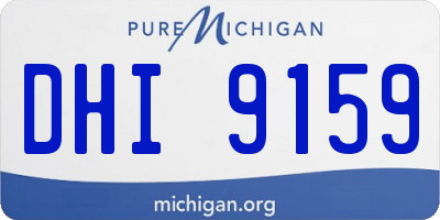 MI license plate DHI9159
