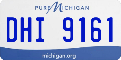 MI license plate DHI9161