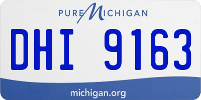 MI license plate DHI9163