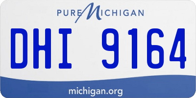 MI license plate DHI9164