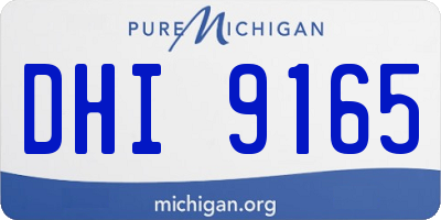 MI license plate DHI9165