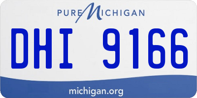 MI license plate DHI9166