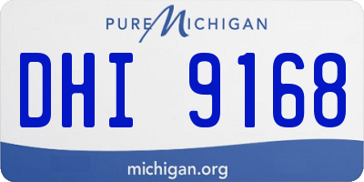 MI license plate DHI9168