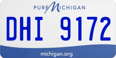 MI license plate DHI9172