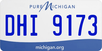 MI license plate DHI9173