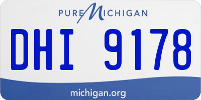 MI license plate DHI9178
