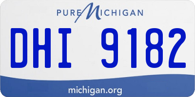 MI license plate DHI9182