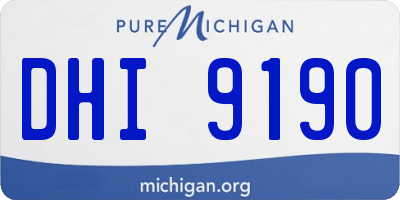 MI license plate DHI9190