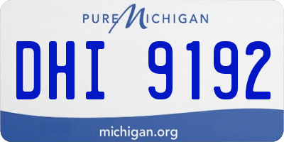MI license plate DHI9192