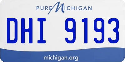 MI license plate DHI9193