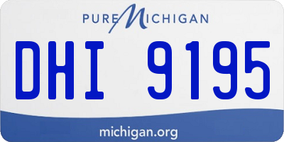 MI license plate DHI9195