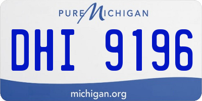 MI license plate DHI9196