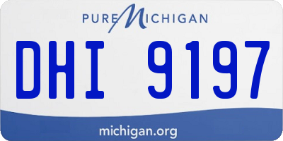 MI license plate DHI9197