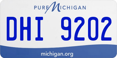 MI license plate DHI9202