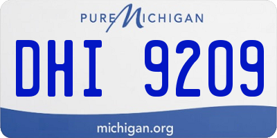 MI license plate DHI9209