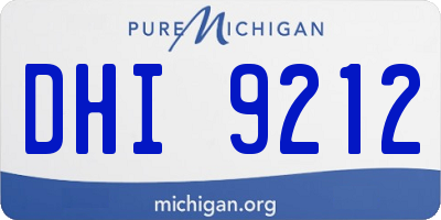 MI license plate DHI9212