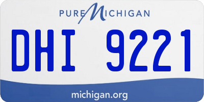 MI license plate DHI9221